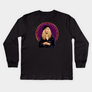 Stevie Nicks Gold Dust Emblem Kids Long Sleeve T-Shirt